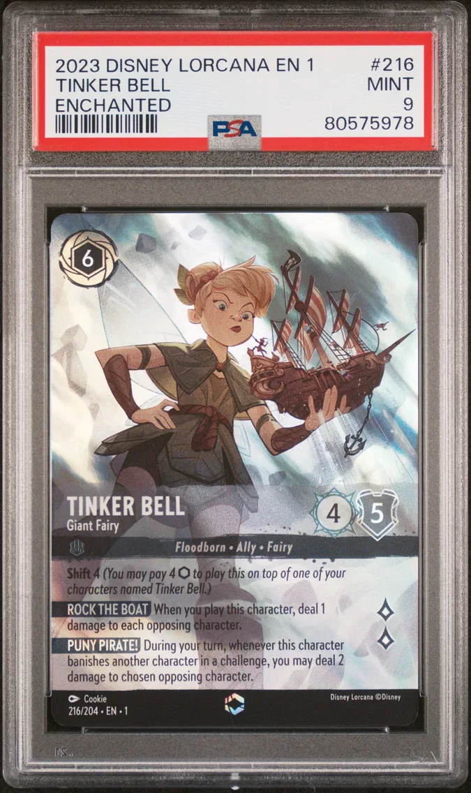 2023 #216 Tinker Bell - Giant Fairy PSA 9 Disney Lorcana EN 1-the First Chapter