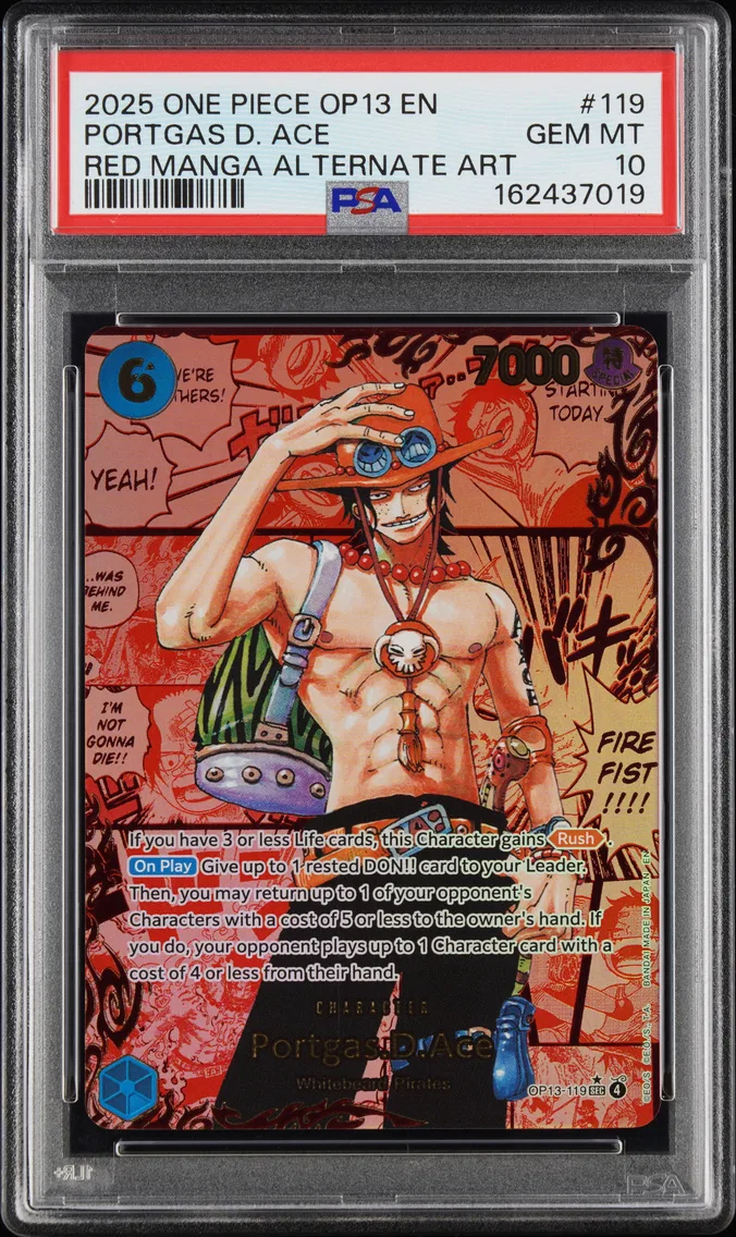 2025 #119 Portgas D. Ace PSA 10 One Piece OP13-Carrying on His Will