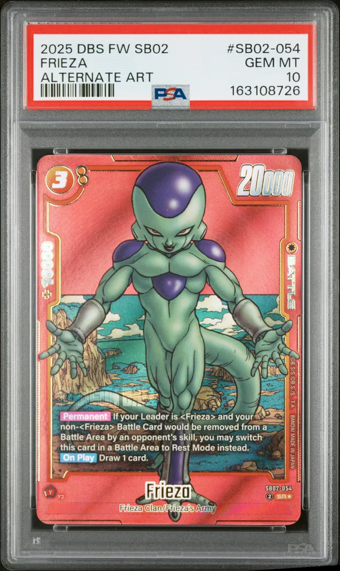 2025 #SB02-054 Frieza PSA 10 Dragon Ball Super Card Game Fusion World Manga Booster 02