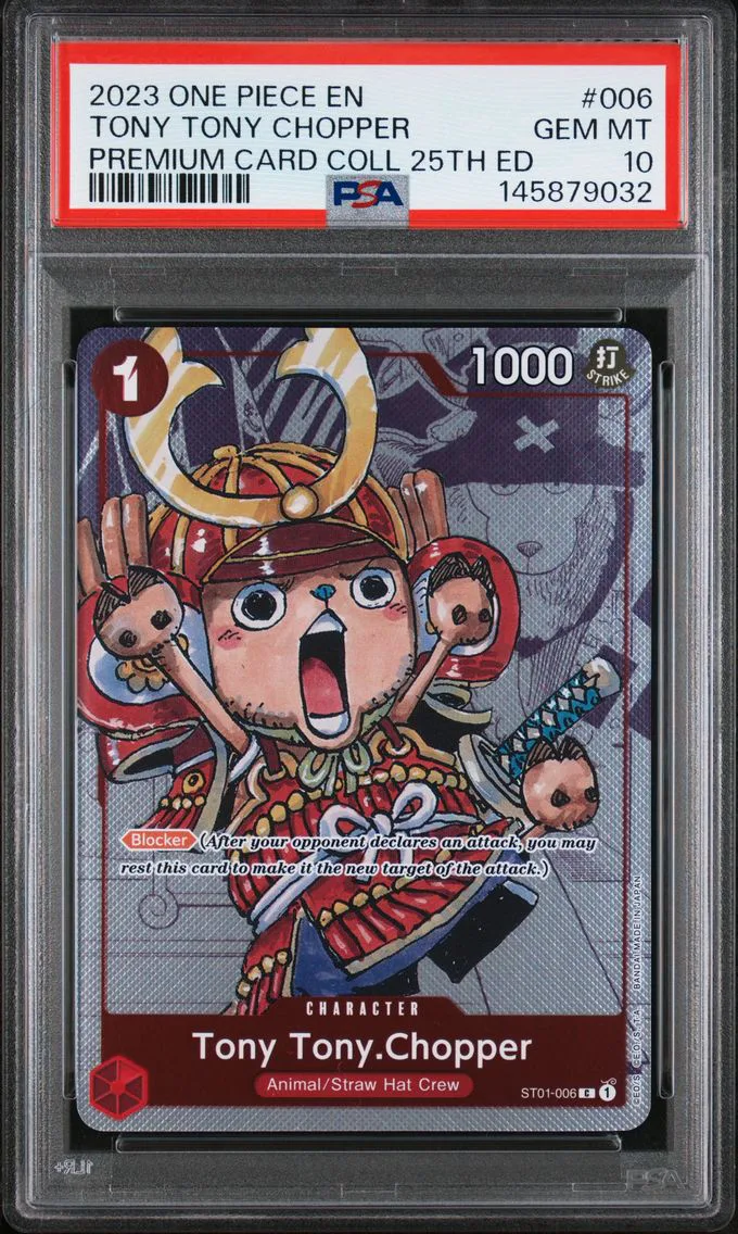 2023 #006 Tony Tony Chopper PSA 10 One Piece Premium Bandai Premium Card Collection 25th Edition