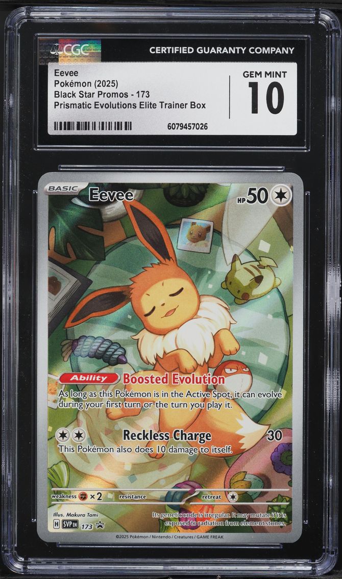 2025 #173 Eevee CGC 10 Svp EN-SV Black Star Promo Pokemon