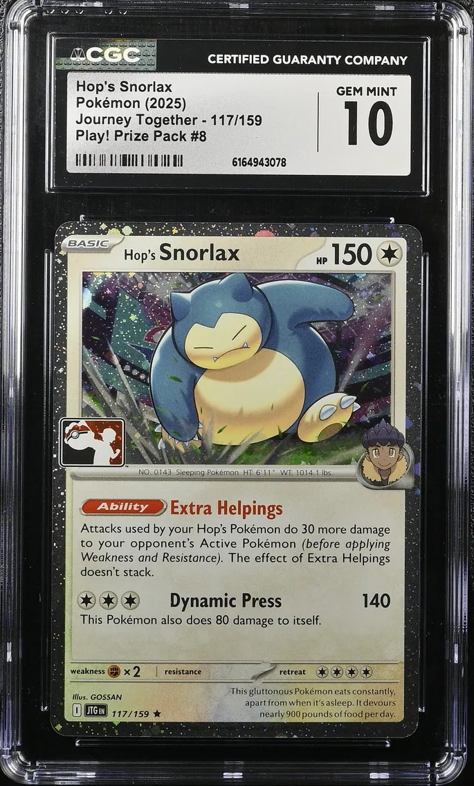 2026 #117 Hop's Snorlax CGC 10 Journey Together - JTG EN - English