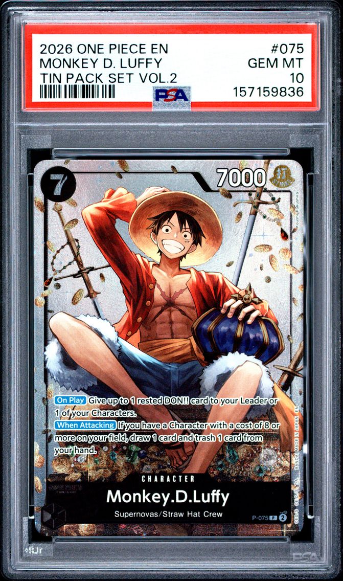 2026 #075 Monkey D. Luffy PSA 10 One Piece Promos