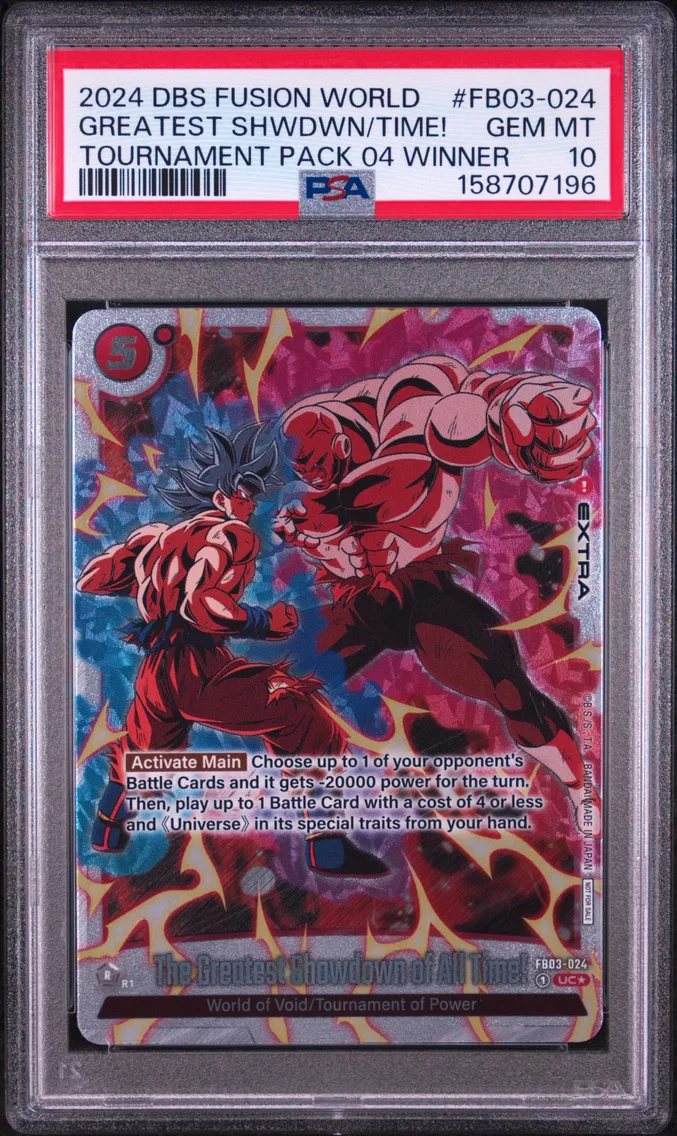 2024 #FB03-024 The Greatest Showdown of All Time! PSA 10 Dragon Ball Super Card Game Fusion World Tournament Pack 04 Winner