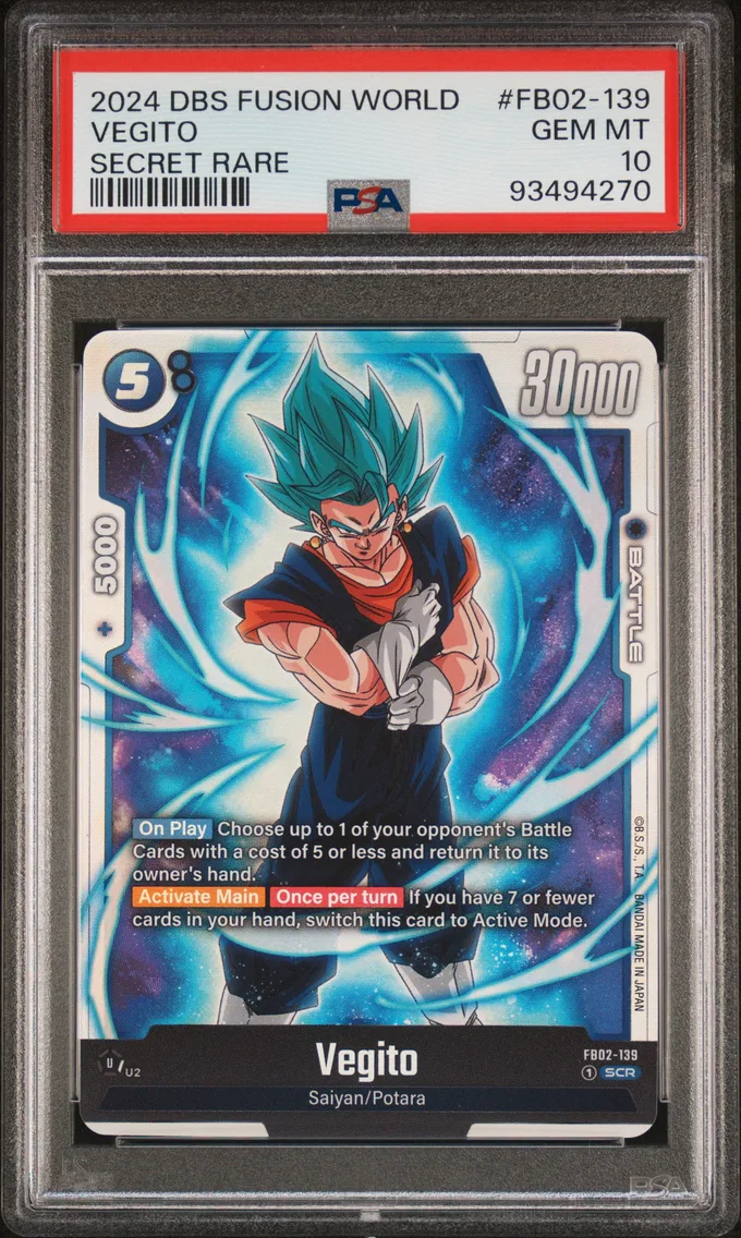 2024 #FB02-139 Vegito PSA 10 Dragon Ball Super Card Game Fusion World Blazing Aura