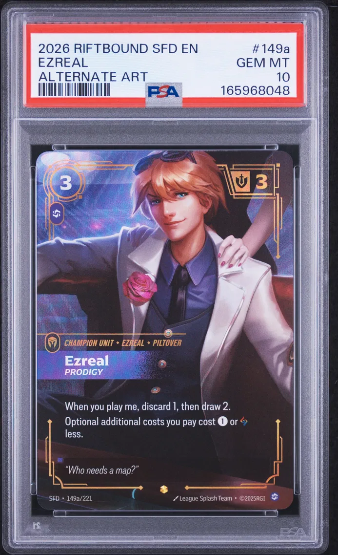 2026 #149a Ezreal - Prodigy PSA 10 Riftbound: League of Legends Sfd-Spiritforged