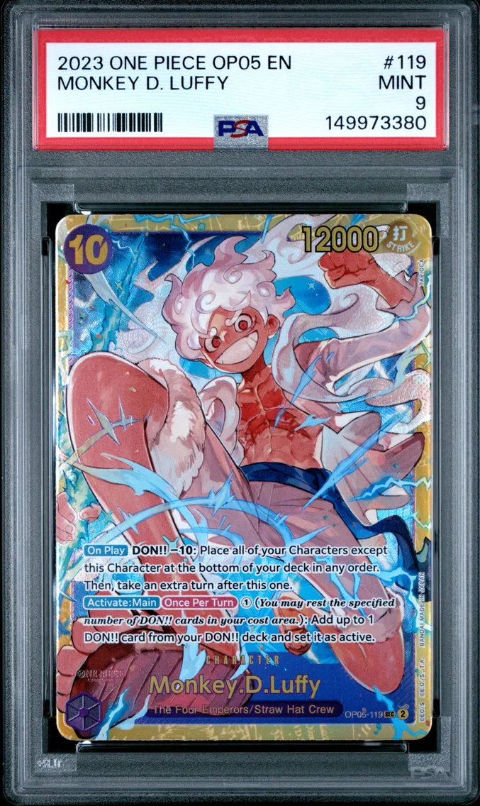 2023 #119 Monkey D. Luffy PSA 9 One Piece OP05-Awakening of the New Era