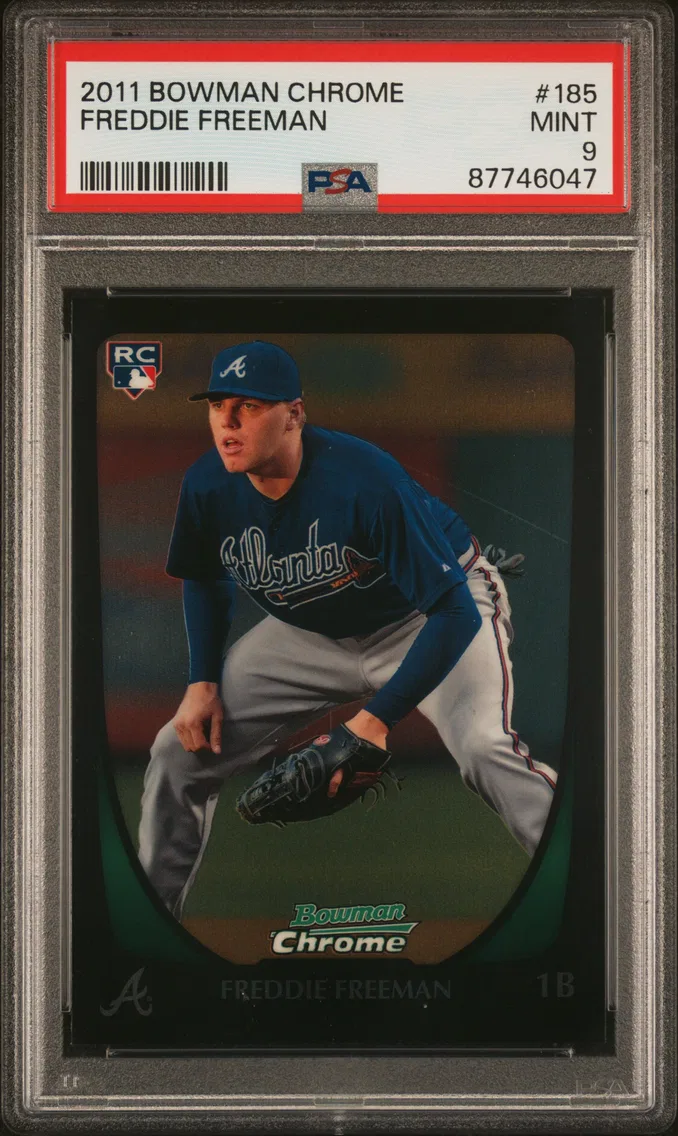 2011 #185 Freddie Freeman PSA 9 Bowman Chrome