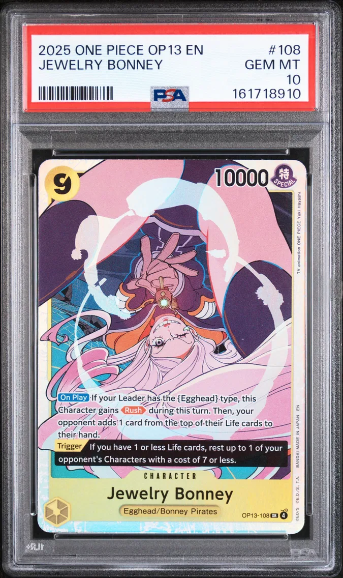 2025 #108 Jewelry Bonney PSA 10 One Piece OP13-Carrying on His Will