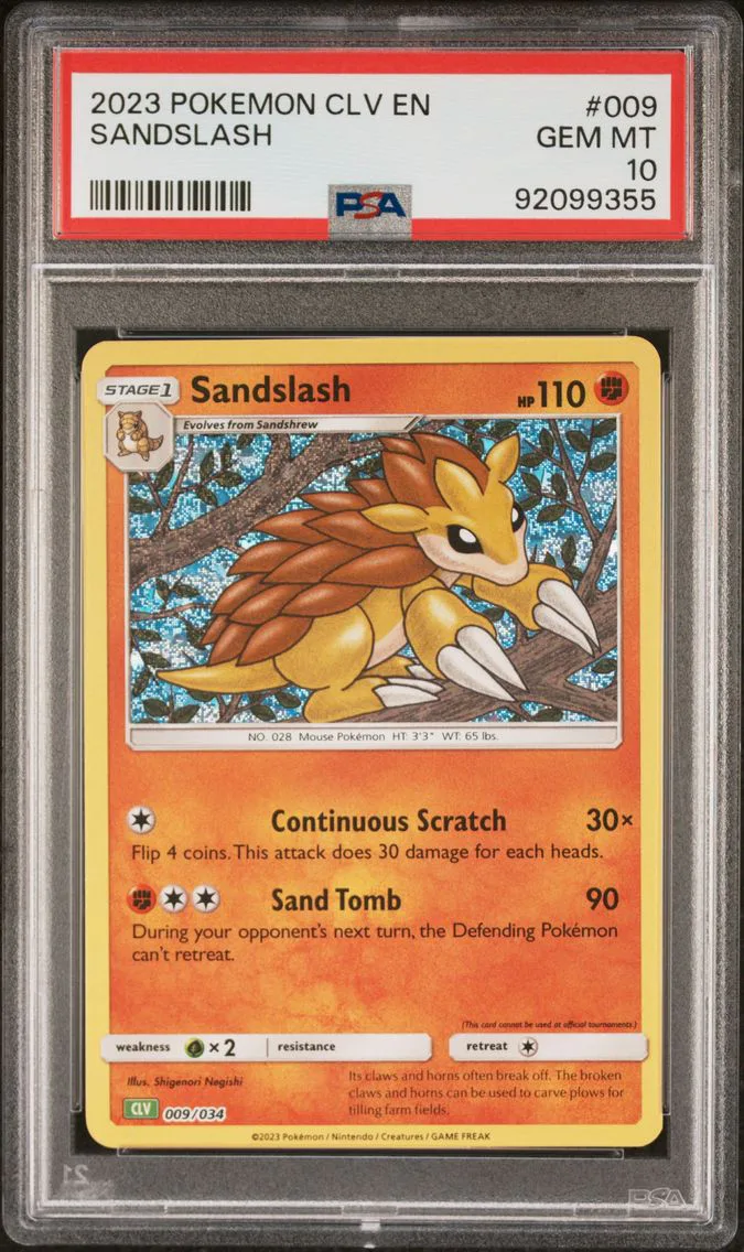 2023 #009 Sandslash PSA 10 CLV-Trading Card Game Classic Venusaur & Lugia EX Deck