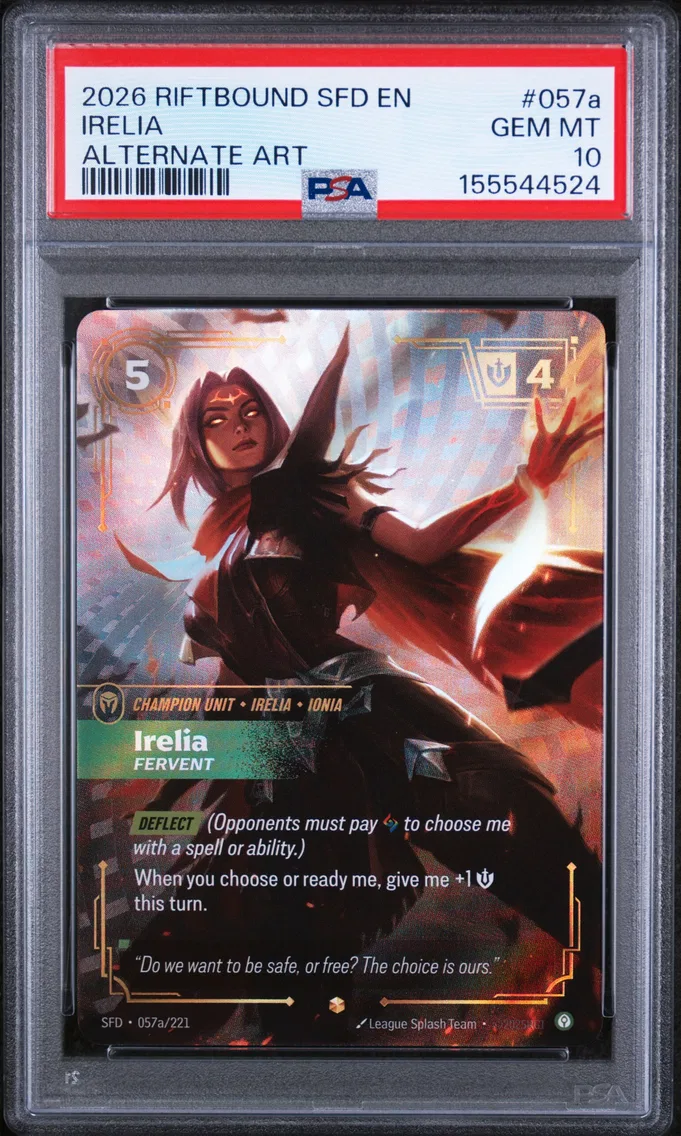 2026 #057a Irelia - Fervent PSA 10 Riftbound: League of Legends Sfd-Spiritforged