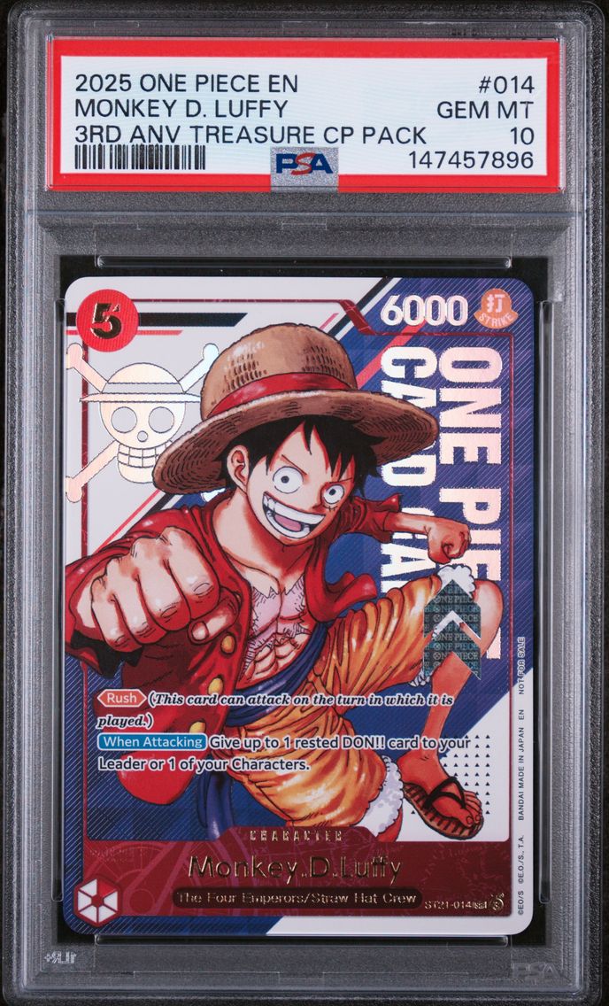 2025 #014 Monkey D. Luffy PSA 10