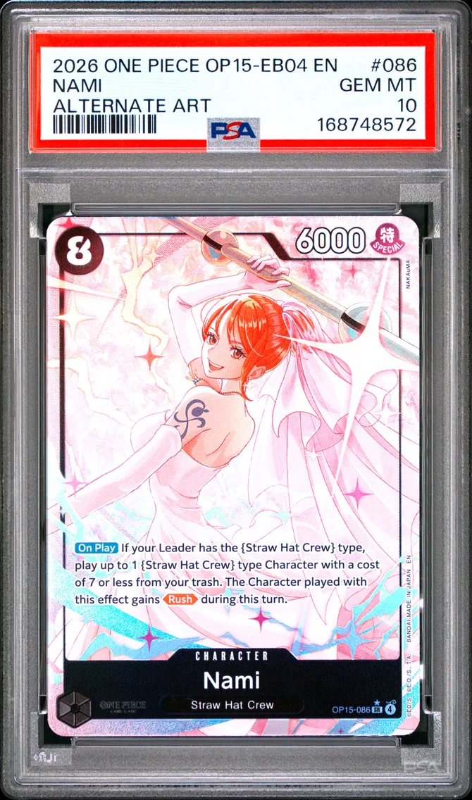 2026 #086 Nami PSA 10 One Piece OP15-EB04-Adventure on Kami's Island