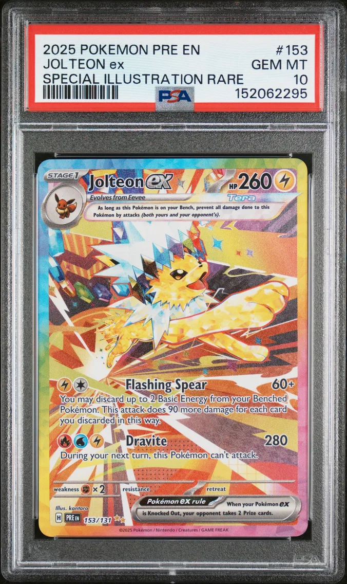 2025 #153 Jolteon EX PSA 10 Pre EN-Prismatic Evolutions