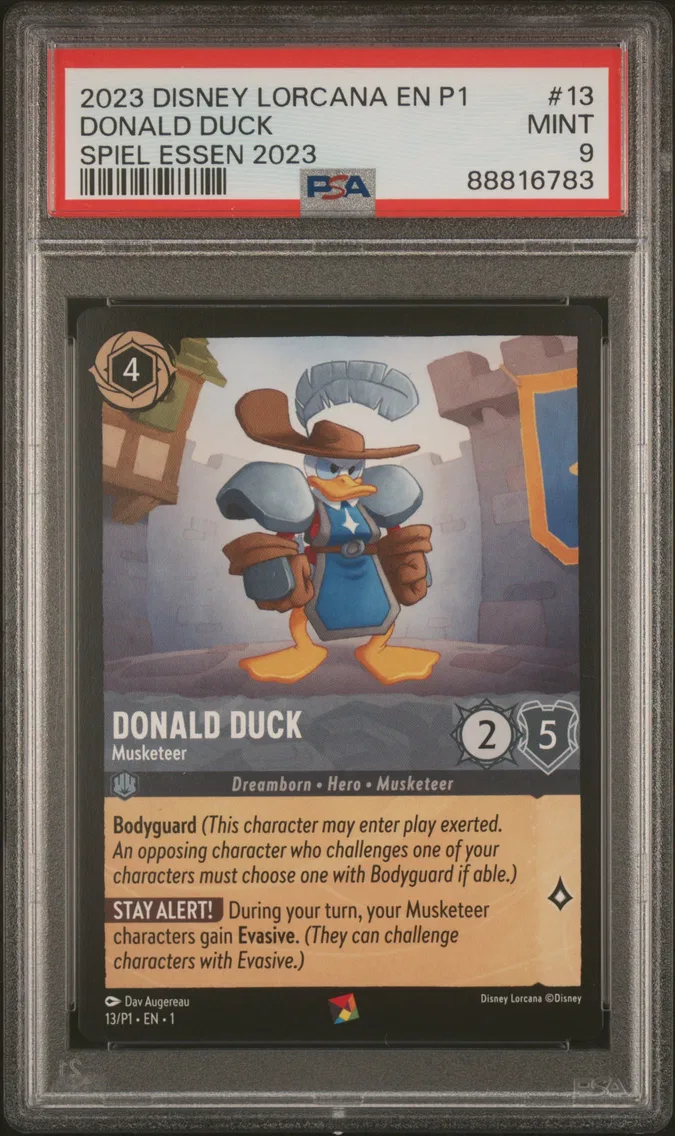 2023 #13 DONALD DUCK PSA 9 Disney Lorcana EN P1-Promo