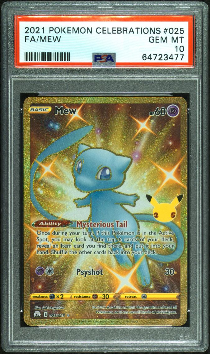 2021 #025 Full Art/Mew PSA 10 Celebrations