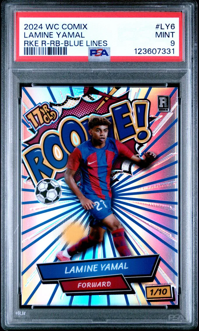 2024 #LY6 Lamine Yamal PSA 9 Wild Card Lamine Yamal Comix