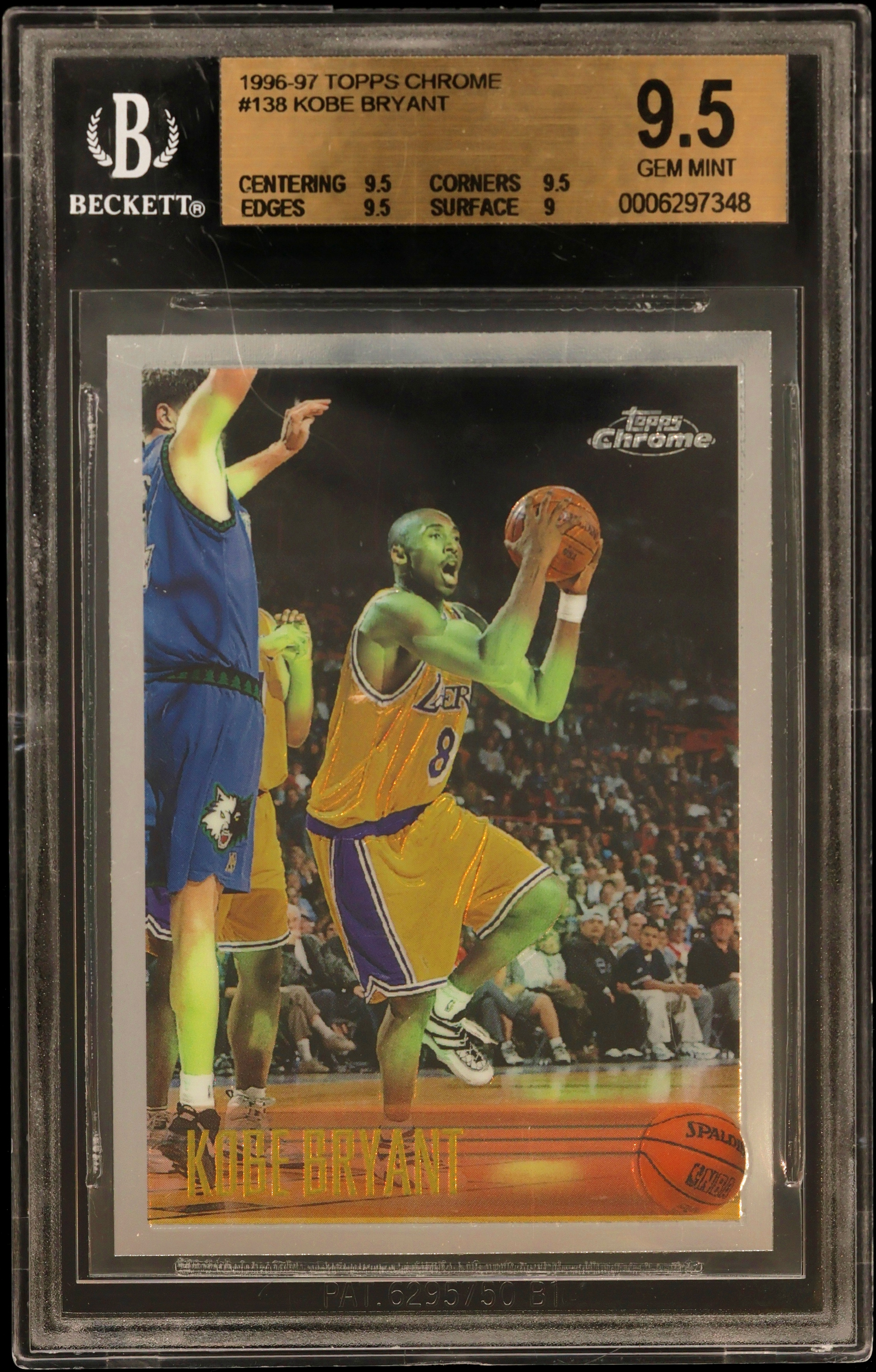 1996 #138 Kobe Bryant RC BGS 9.5 Topps Chrome