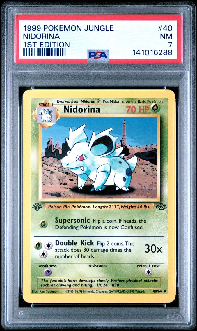 1999 #40 Nidorina 1st Edition PSA 7 Jungle Pokemon