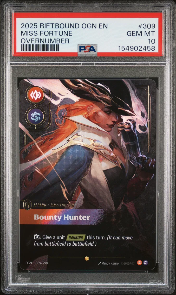 2025 #309 Miss Fortune - Bounty Hunter PSA 10 Riftbound: League of Legends Ogn-Origins