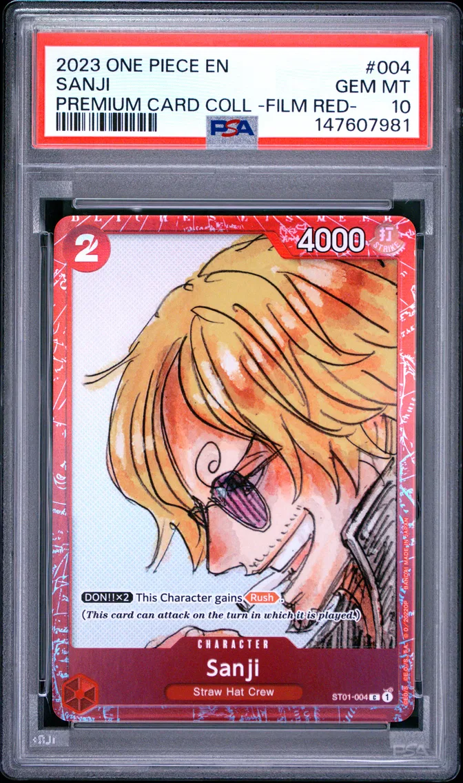 2023 #004 Sanji PSA 10 One Piece Premium Card Collection -One Piece Film Red-