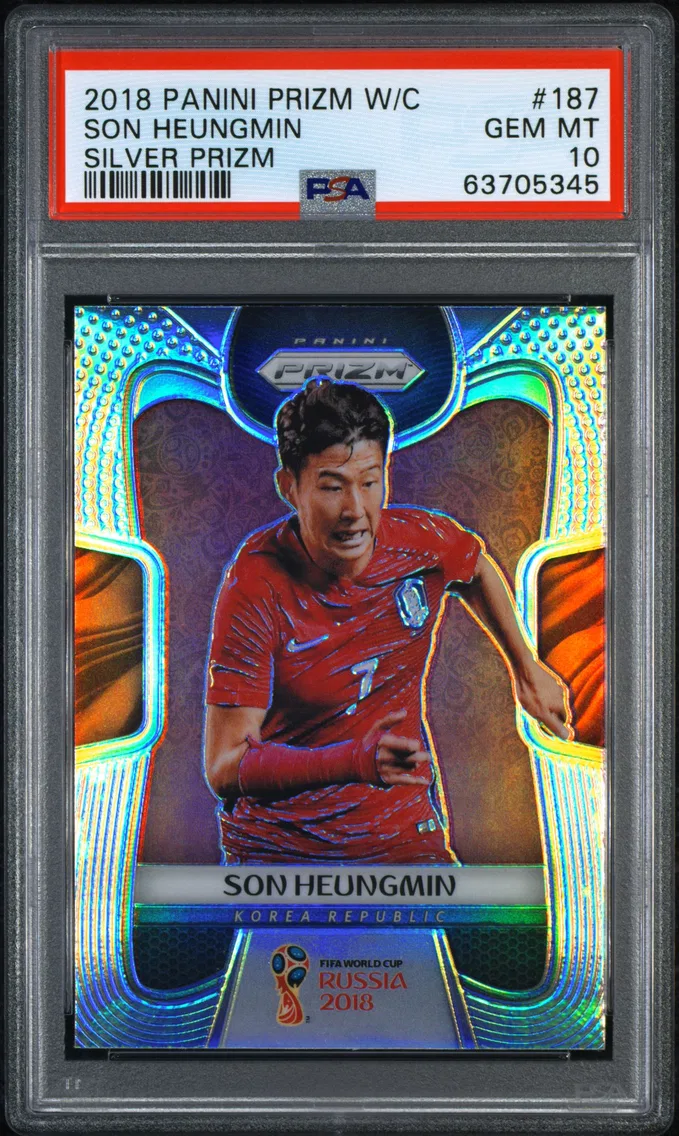 2018 #187 Son Heungmin PSA 10 Panini Prizm World Cup