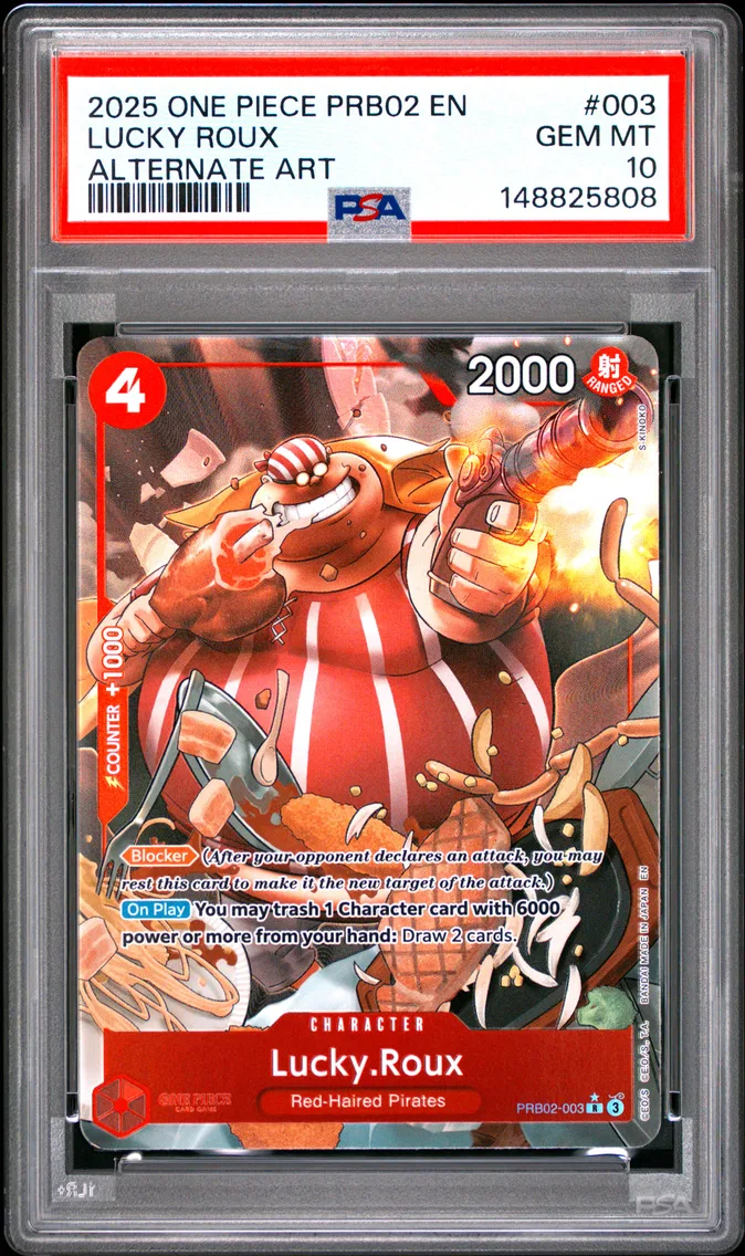 2025 #003 Lucky Roux PSA 10 One Piece PRB02-Premium Booster -One Piece Card the Best- Vol.2
