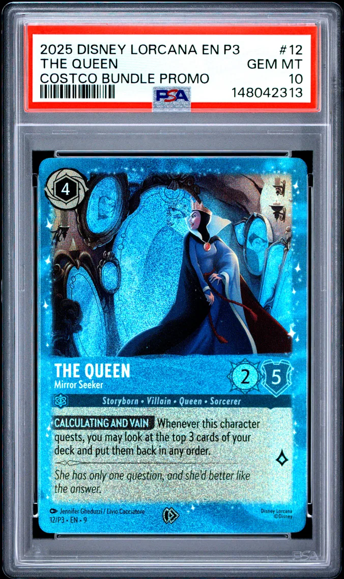 2025 #12 The Queen - Mirror Seeker PSA 10 Disney Lorcana EN P3-Promo