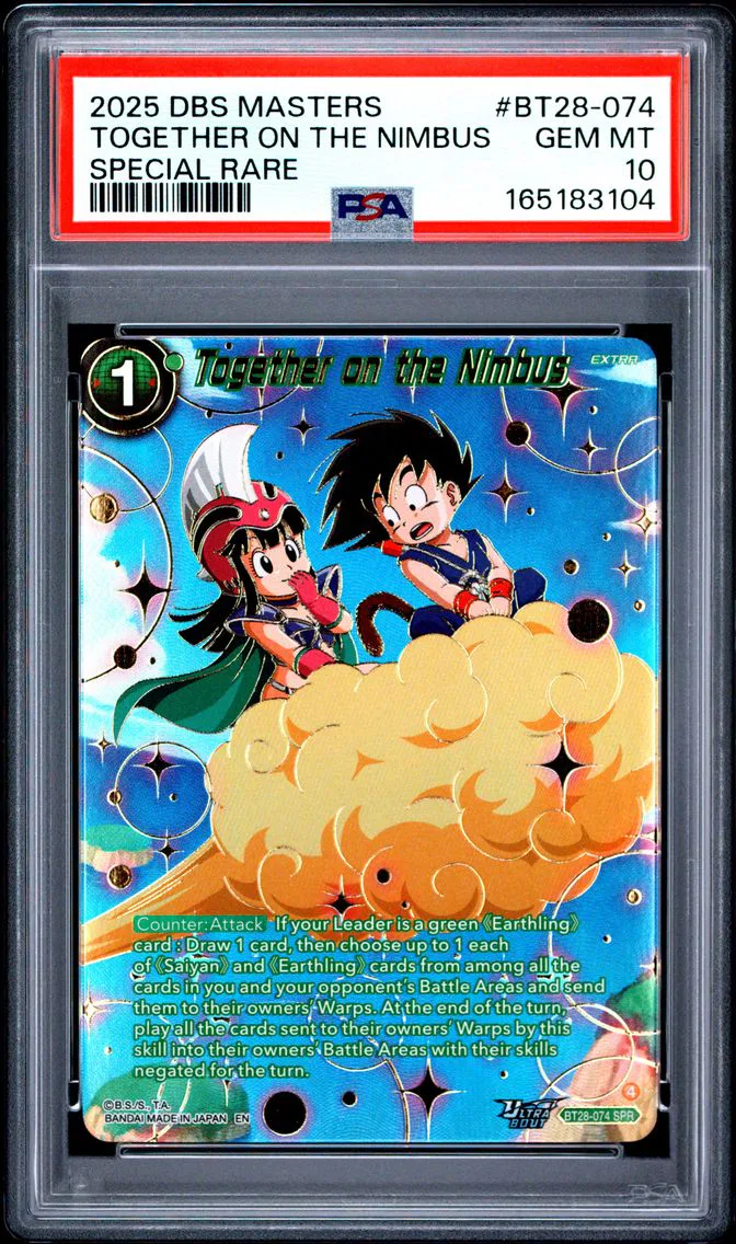 2025 #BT28-074 Together on the Nimbus PSA 10 Dragon Ball Super Card Game Masters Series 28 Prismatic Clash