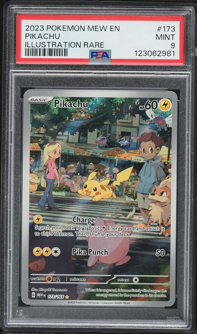 2023 #173 Pikachu PSA 9 Mew EN-151 Pokemon