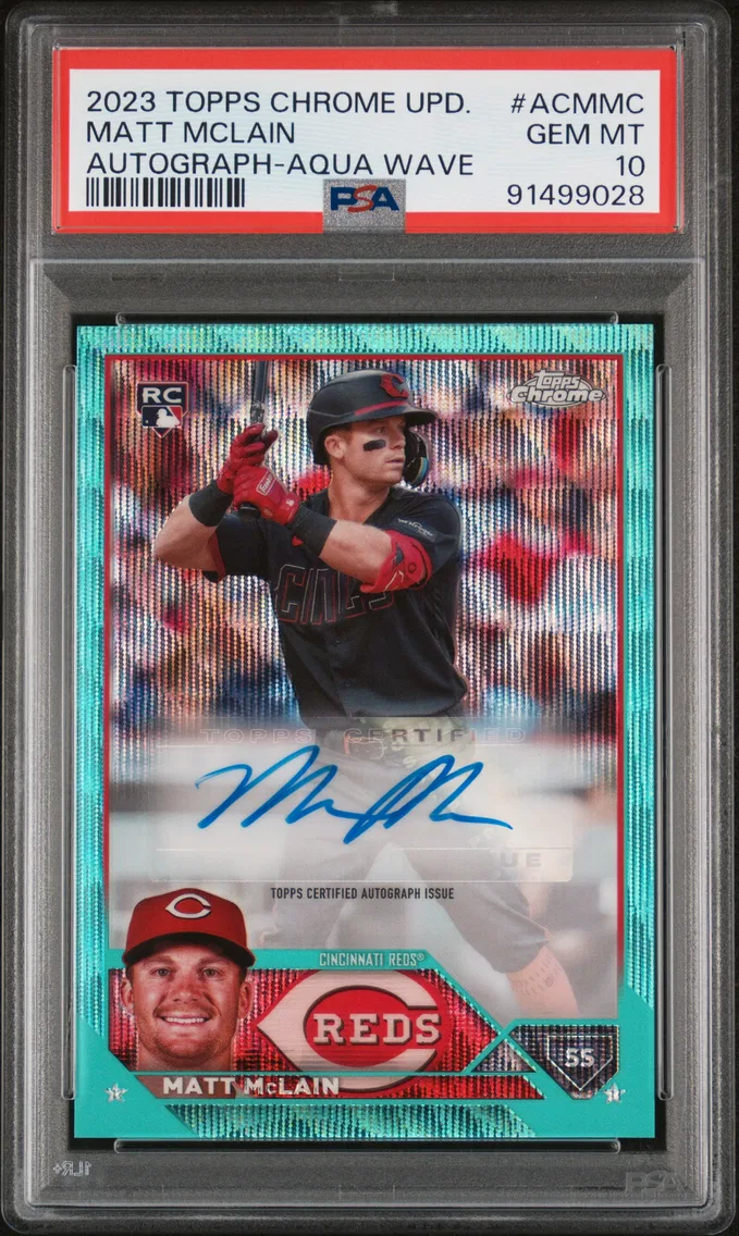 2023 #ACMMC Matt Mclain PSA 10 Topps Chrome Update Autograph