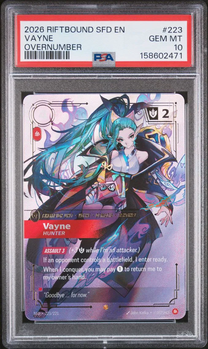 2026 #223 Vayne - Hunter PSA 10 Riftbound: League of Legends Sfd-Spiritforged