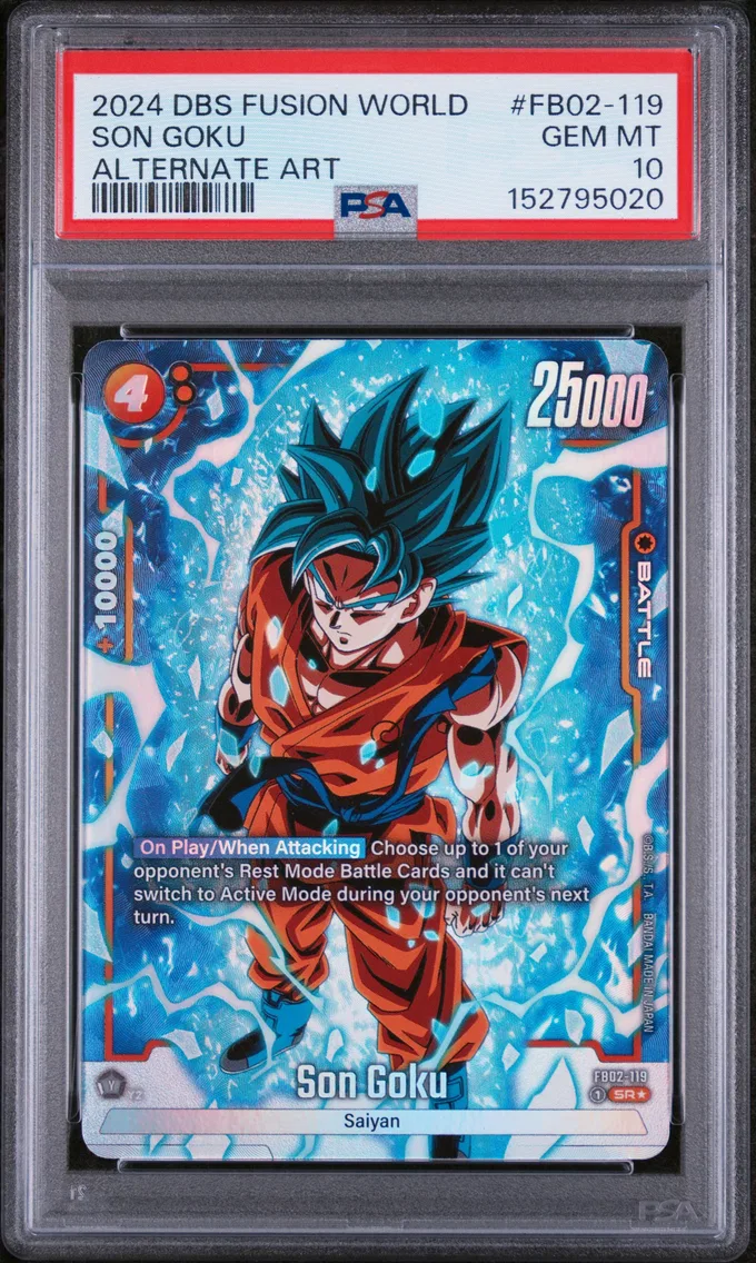 2024 #FB02-119 Son Goku PSA 10 Dragon Ball Super Card Game Fusion World Blazing Aura