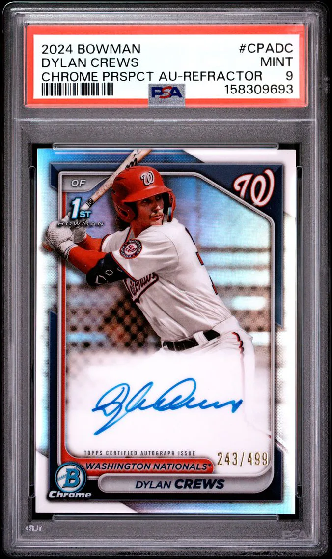 2024 #CPADC Dylan Crews PSA 9 Bowman Chrome Prospect Autographs