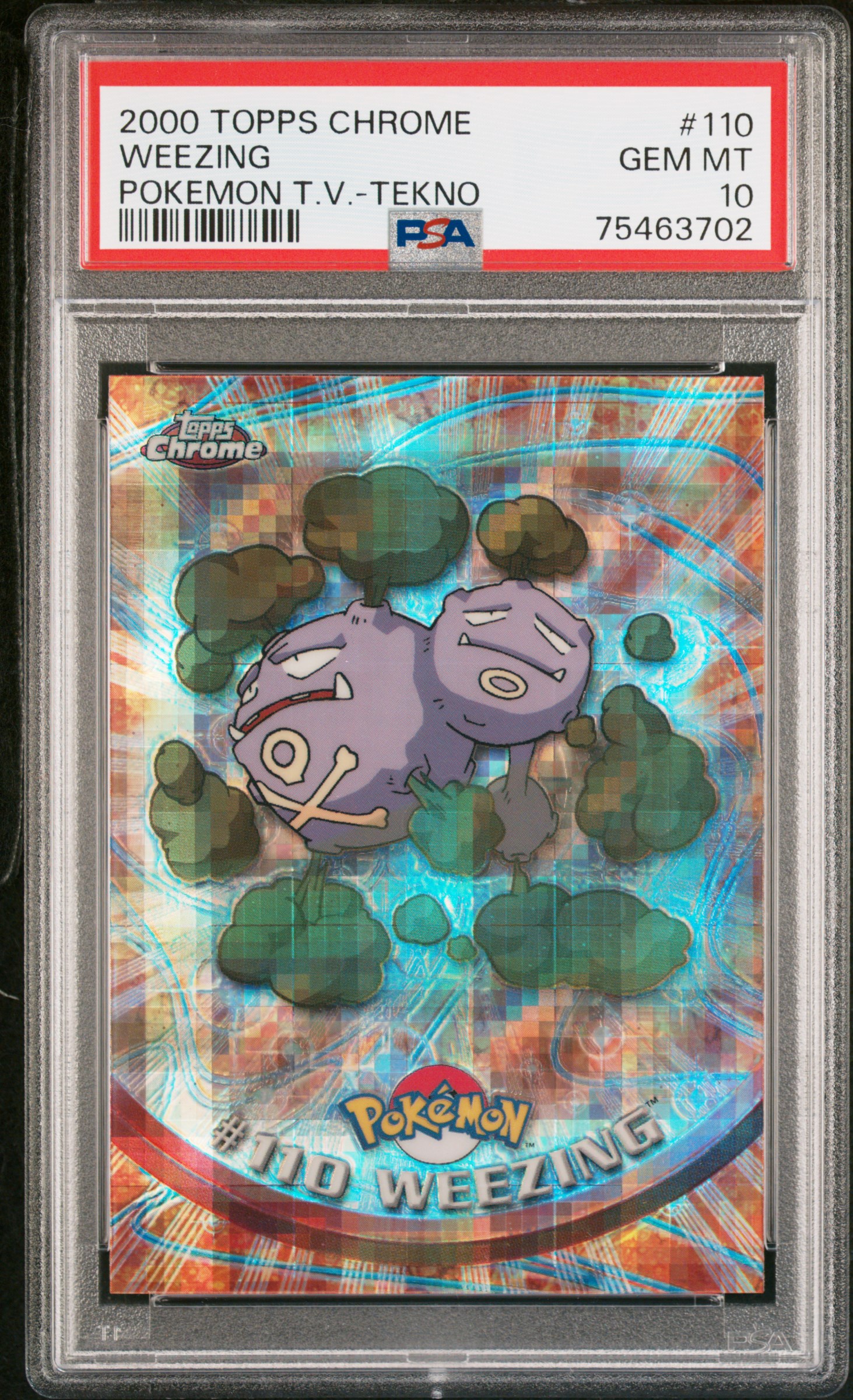2000 #110 Weezing Tekno PSA 10 Topps Chrome T.V.