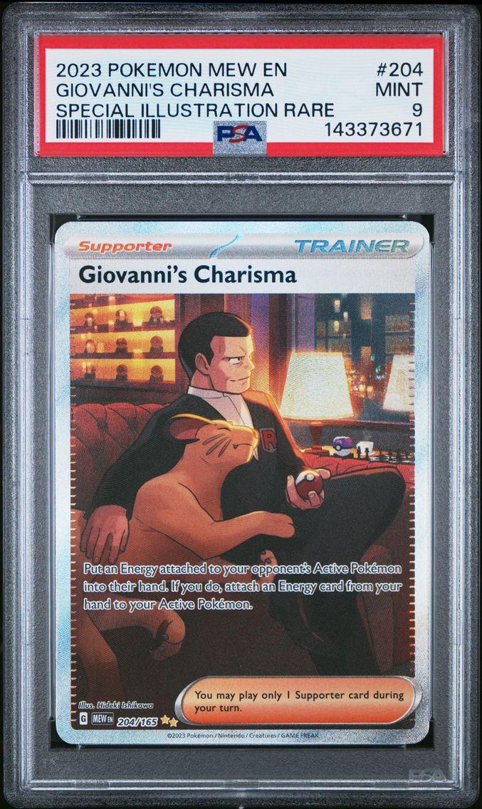 2023 #204 Giovanni's Charisma PSA 9 Mew EN-151