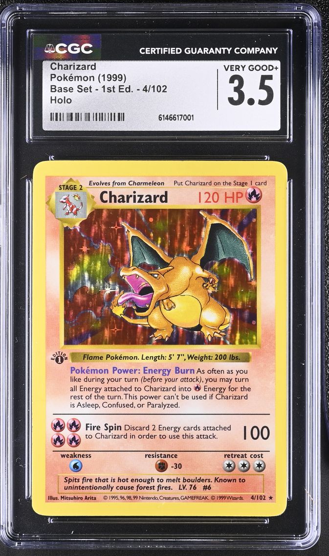 1999 #4 Charizard CGC 3.5 Base S