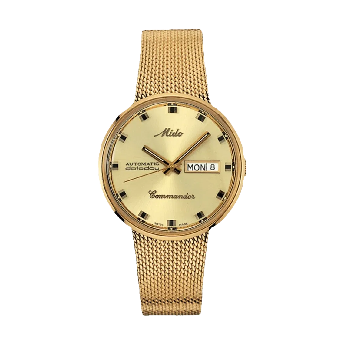MIDO Commander 1959 Yellow Gold PVD 37mm - Yellow Gold on Bracelet