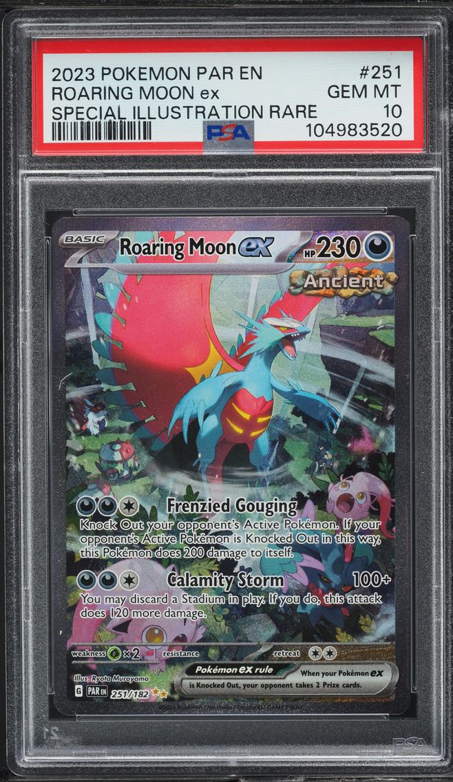 2023 #251 SV PARADOX RIFT SIR ROARING MOON EX PSA 10 POKEMON