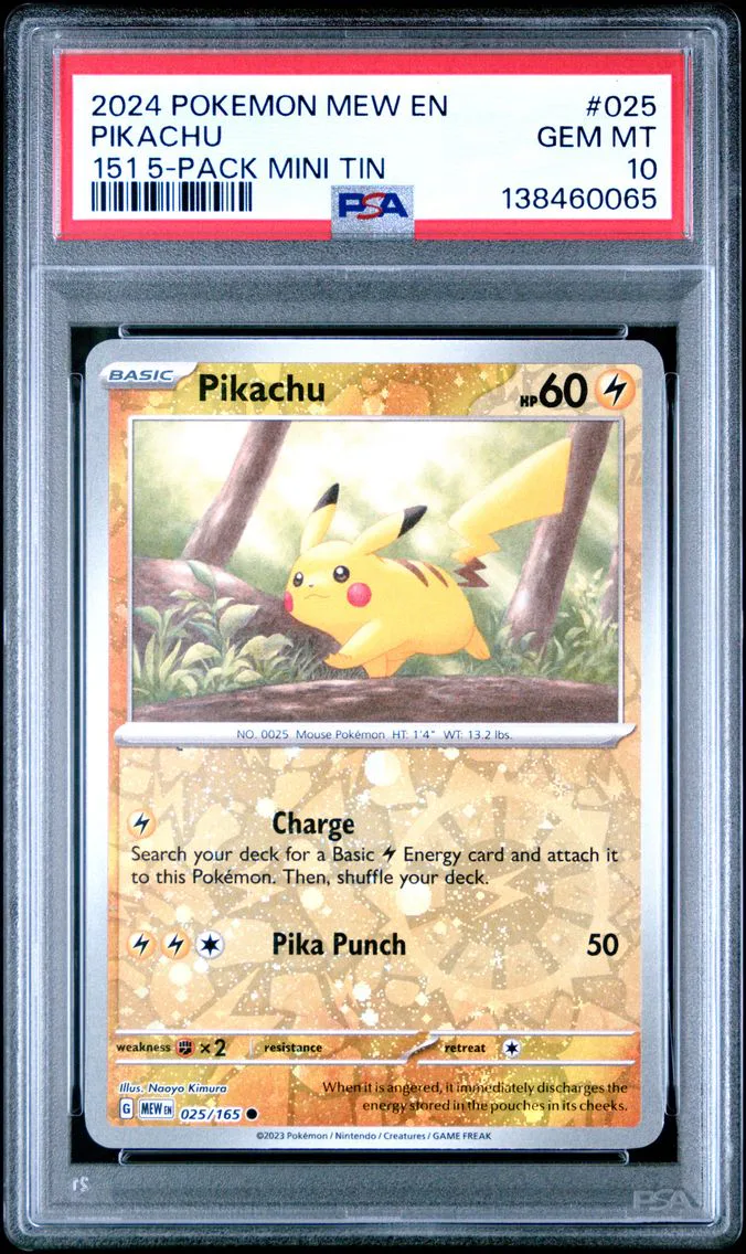 2024 Pokemon Mew EN-151 Pikachu Mew EN-151 #025 PSA 10