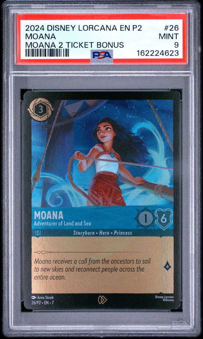 2024 #26 Moana - Adventurer of Land and Sea PSA 9 Disney Lorcana EN P2-Promo
