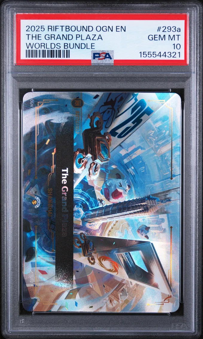 2025 #293a The Grand Plaza PSA 10 Riftbound: League of Legends Ogn-Origins