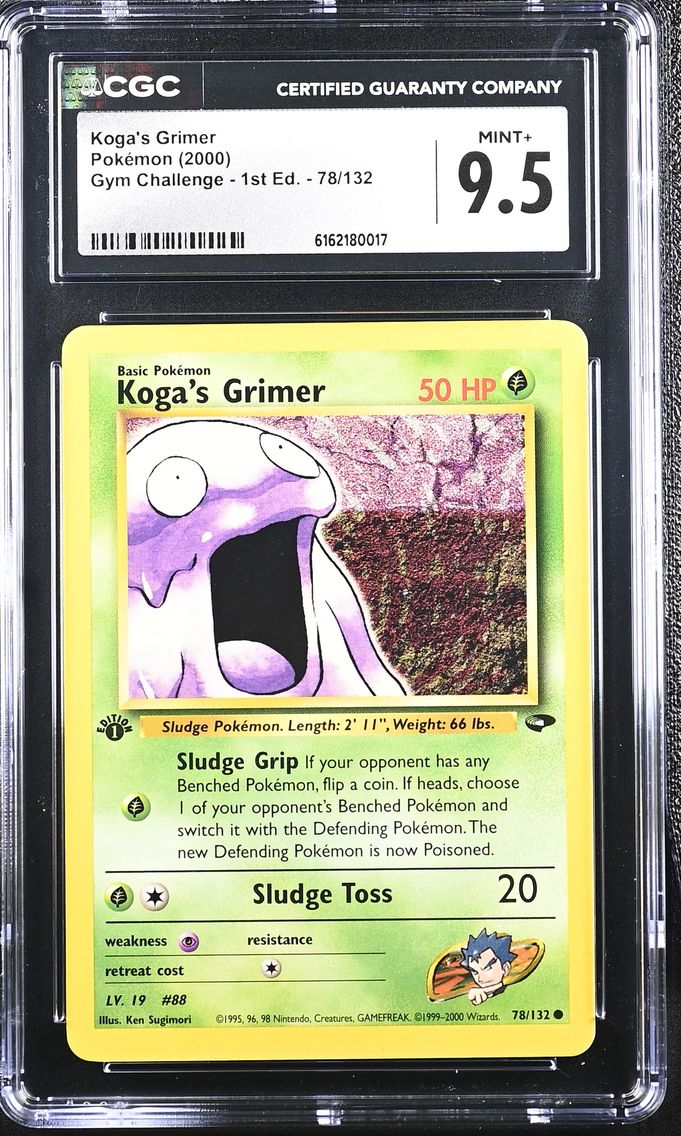2000 #78 Koga's Grimer CGC 9.5 Gym Challenge - 1st Edition - English