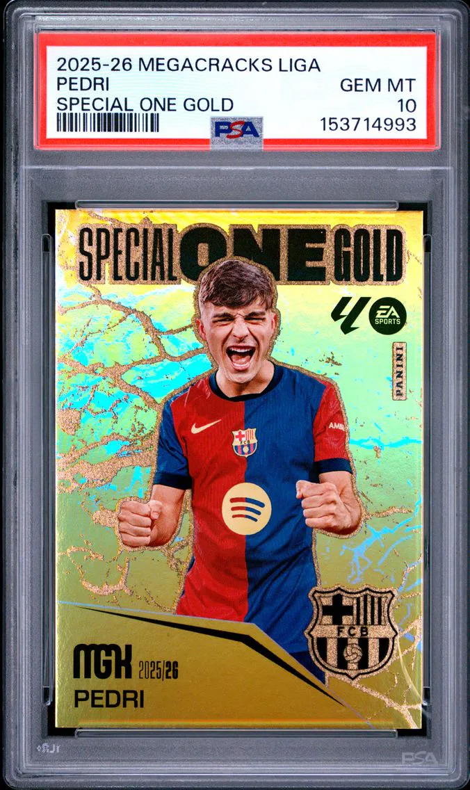 2025 #NA Pedri PSA 10 Panini Megacracks Mgk Laliga EA Sports Special One Gold