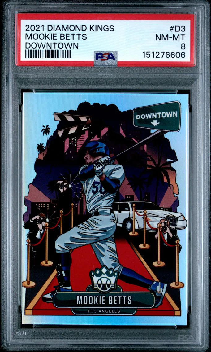2021 #D3 Mookie Betts PSA 8 Panini Diamond Kings Downtown