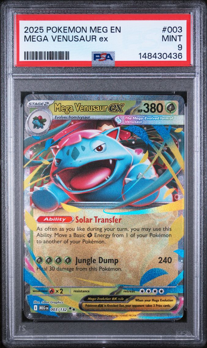 2025 #003 Mega Venusaur EX PSA 9 Meg EN-Mega Evolution