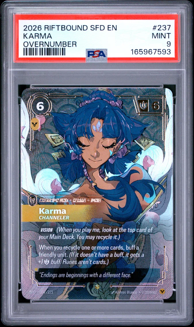 2026 #237 Karma - Channeler PSA 9 Riftbound: League of Legends Sfd-Spiritforged