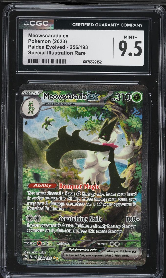 2023 #256 Meowscarada EX CGC 9.5 Pal EN-Paldea Evolved Pokemon
