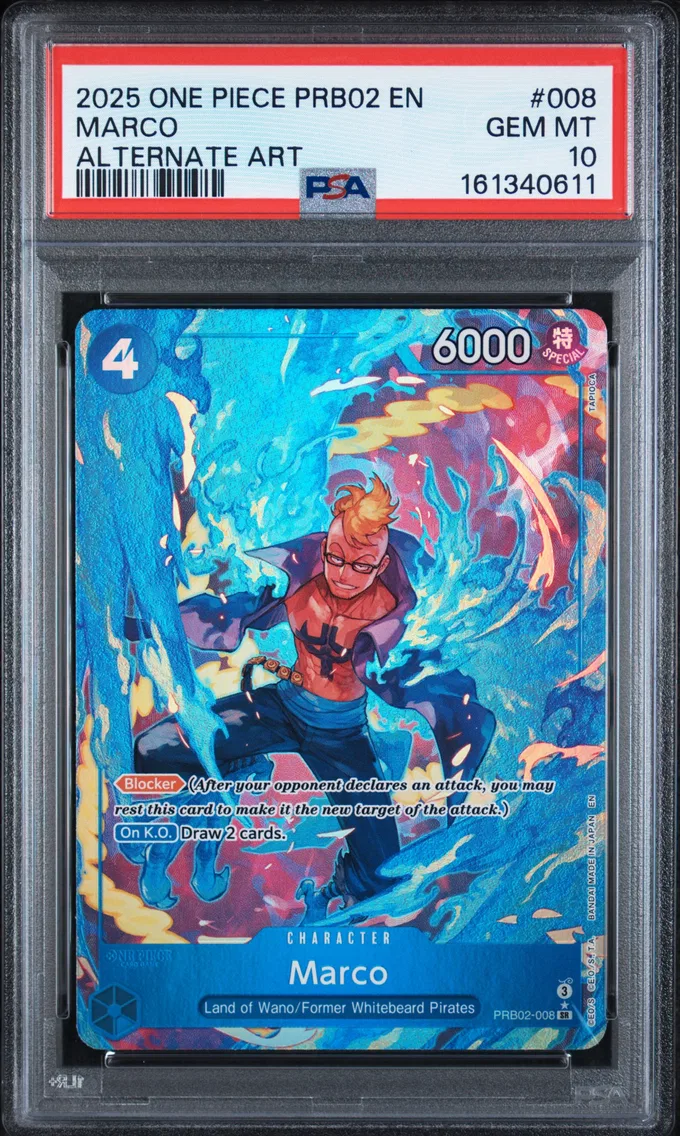 2025 #008 Marco PSA 10 One Piece PRB02-Premium Booster -One Piece Card the Best- Vol.2
