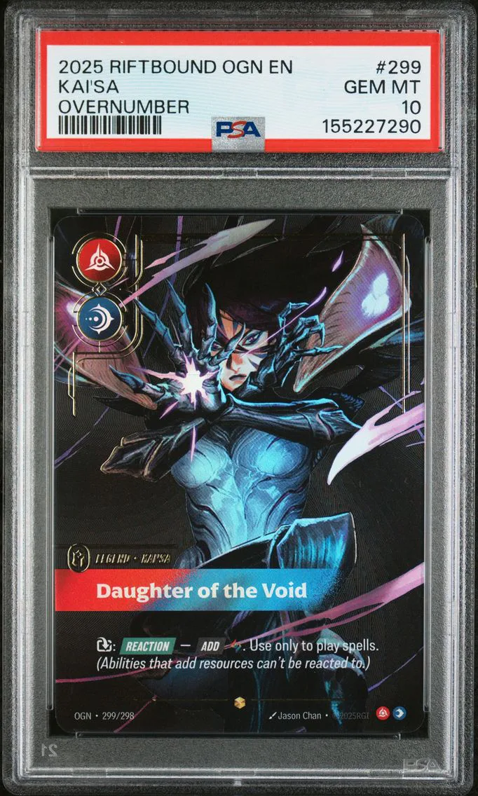 2025 #299 Kai'SA - Daughter of the Void PSA 10 Riftbound: League of Legends Ogn-Origins